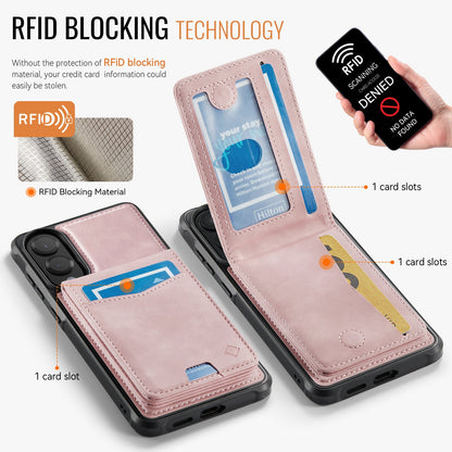 Samsung Galaxy S25 Edge Hoesje - Pale Pink - Back Cover met Pasjeshouder