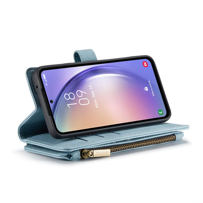 Samsung Galaxy S25 Plus Hoesje - Aqua Blue - Luxe Bookcase met Rits