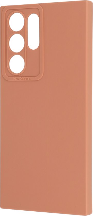 Samsung Galaxy S22 Ultra Hoesje - Roze - Siliconen Camera Bescherming Back Cover