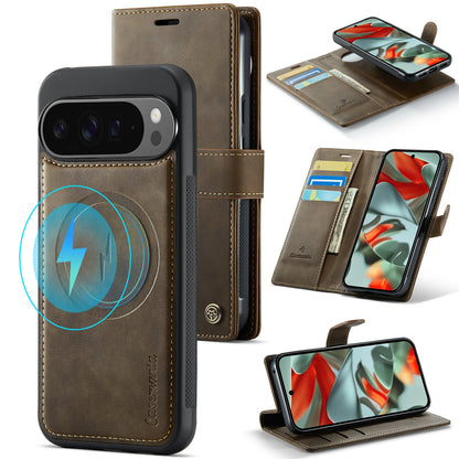 Google Pixel 10 Pro XL Hülle - Mahogany Brown - Luxuriöses 2-in-1 MagSafe Bookcase