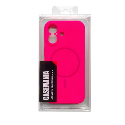 iPhone 17 Hoesje - Neon Roze - Liquid MagSafe Thin Ring Back Cover