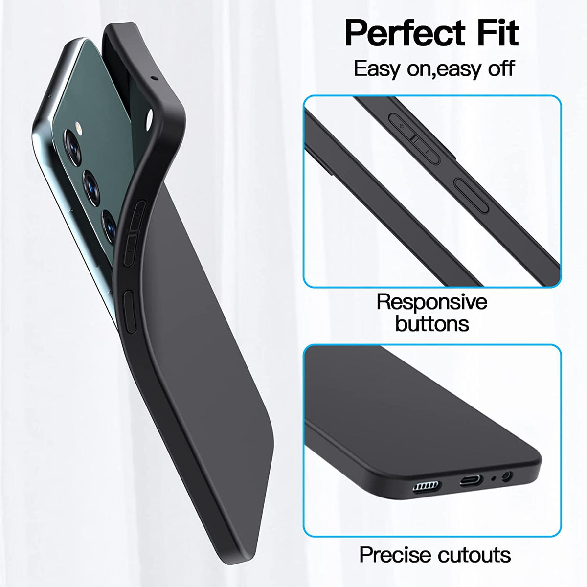 Samsung Galaxy S23 Case - Black - Silicone Back Cover
