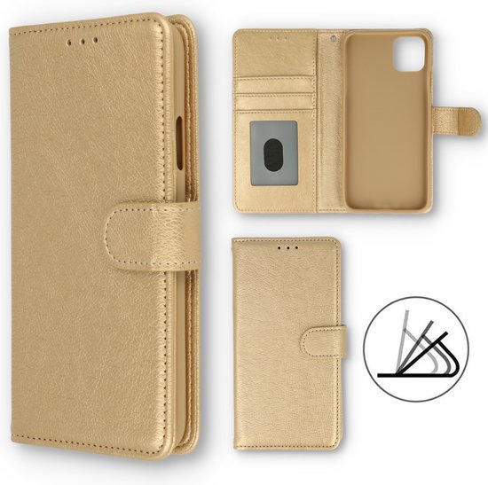 Samsung Galaxy S22 Plus Hoesje - Goud - Luxe Bookcase