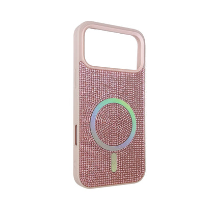 Apple iPhone 17 Pro Max Hülle - Rosa - Diamant Glitzer MagSafe Backcover