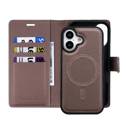 Apple iPhone 17 Hülle - Mocha Brown - 2-in-1-Velvet-Klapphülle mit Kartenfach