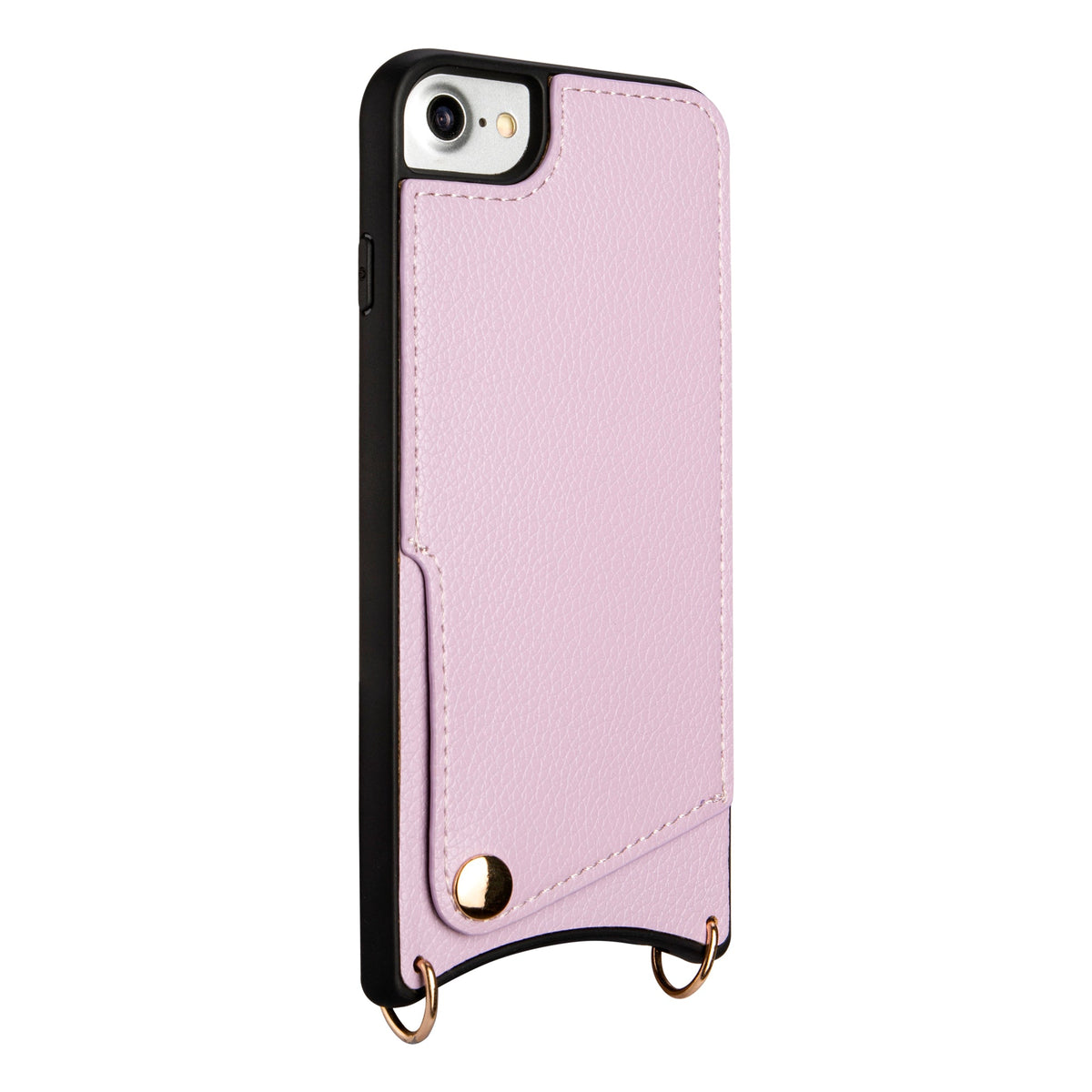 Apple iPhone SE (2022) Case - Purple - Back Cover with Wrist Band and Phone Band