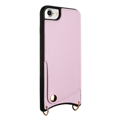 Apple iPhone SE (2022) Case - Purple - Back Cover with Wrist Band and Phone Band