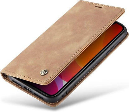 iPhone 11 Hoesje - Sienna Brown - Dunne Bookcase