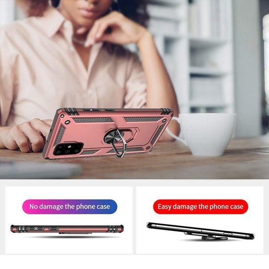 Samsung Galaxy S20 Plus Hoesje - Roségoud - Armor Kickstand Back Cover