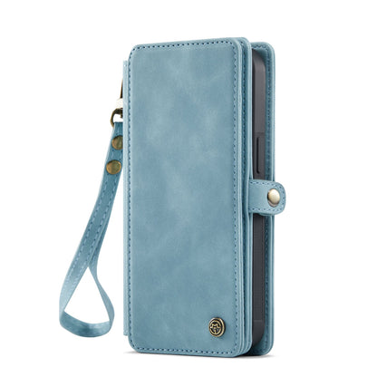 Apple iPhone 17 Hoesje - Aqua Blue - Luxe 2 in 1 Bookcase met 10 Kaart Vakken en Polskoord