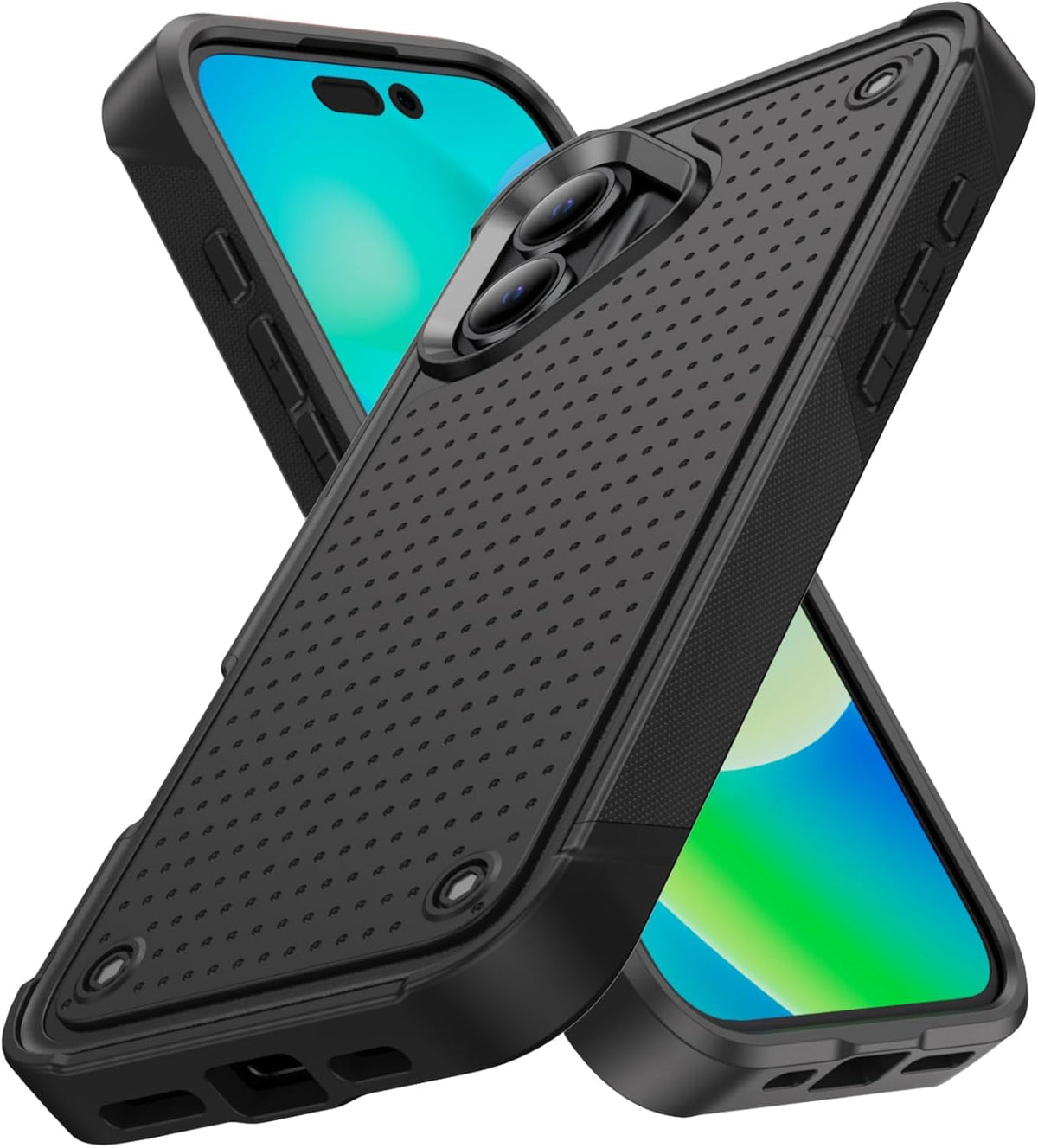 Apple iPhone 16 Hoesje - Zwart - Armor Back Cover