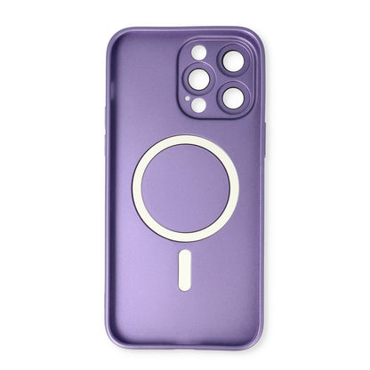 Apple iPhone 15 Pro Max Hoesje - Paars - Matte Siliconen MagSafe Back Cover