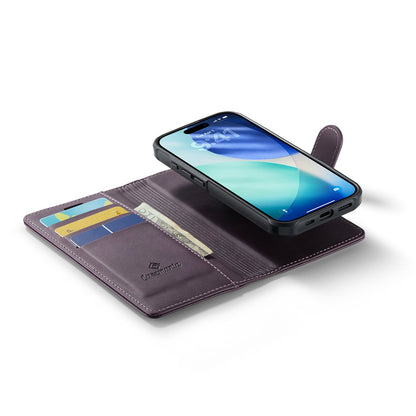 Apple iPhone 17 Case - Dark Purple - Luxury 2-in-1 MagSafe Wallet Case