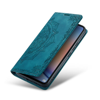 Samsung Galaxy A14 4G Hoesje - Emerald Green - Mandala Dunne Bookcase