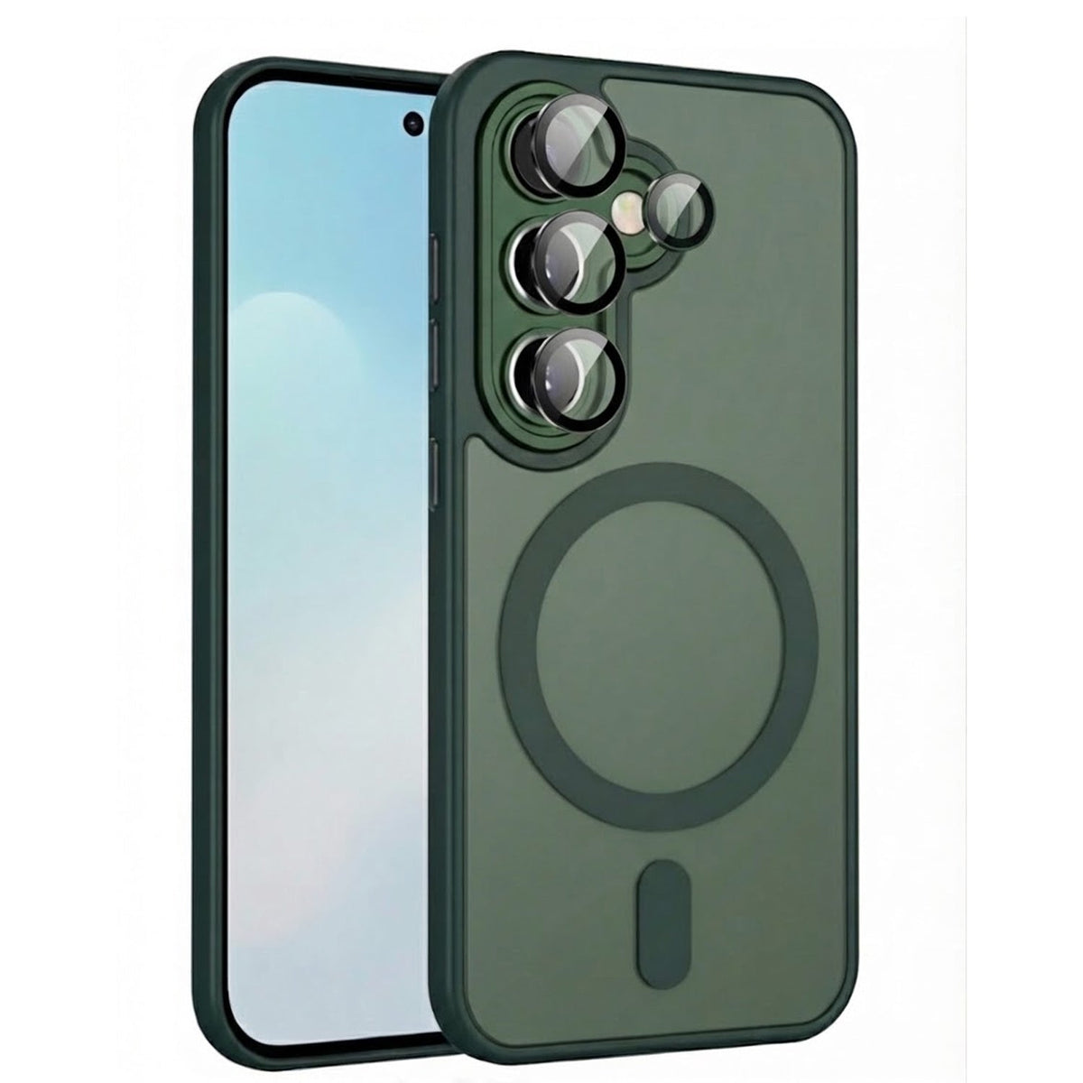 Samsung Galaxy S26 Plus Hoesje - Groen - Matte Armor MagSafe Back Cover