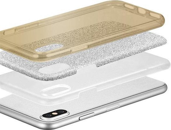 Samsung Galaxy S10 Hoesje - Goud - Glitter Back Cover