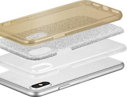 Samsung Galaxy S10 Hoesje - Goud - Glitter Back Cover