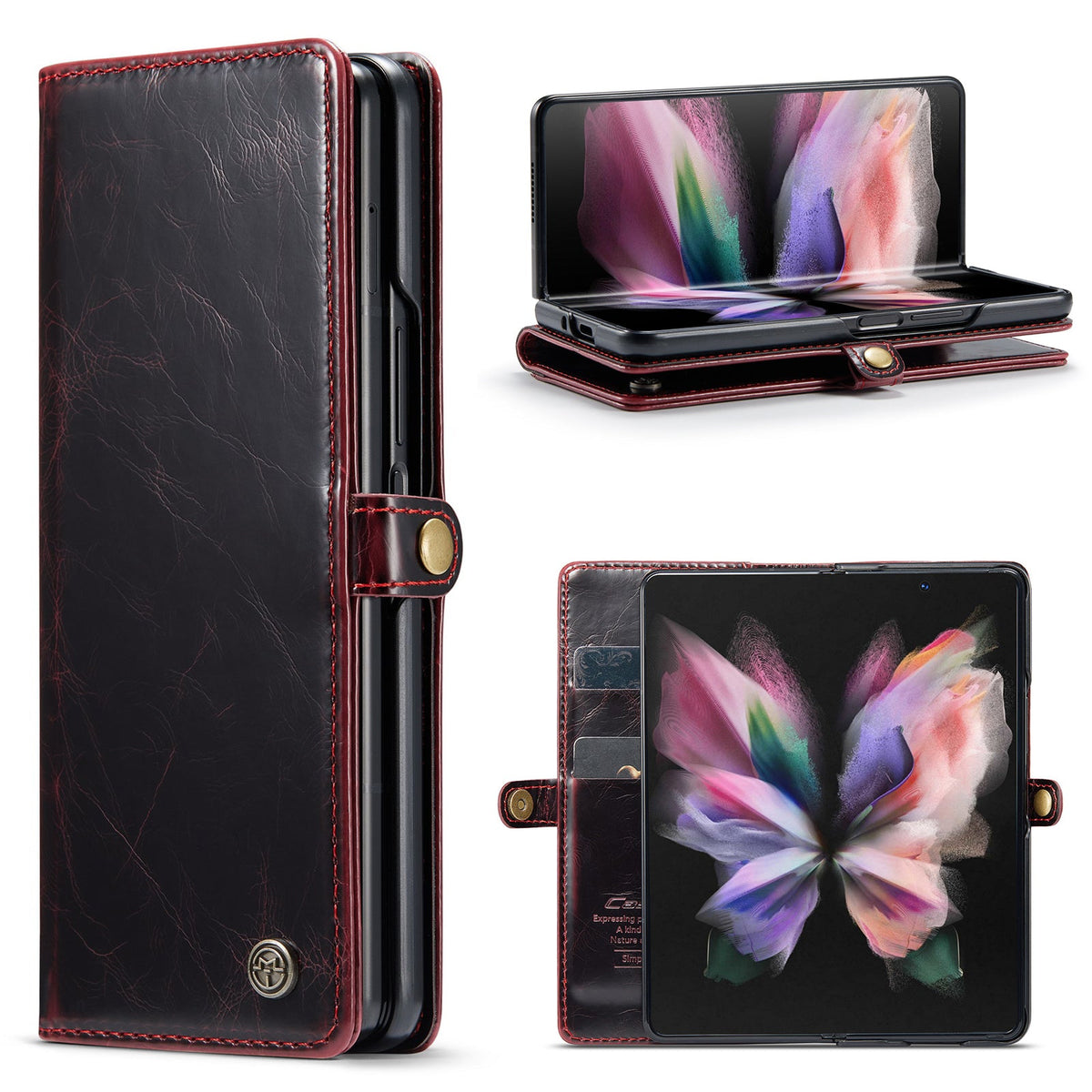Samsung Galaxy Z Fold 4 Hoesje - Crimson Red - Bookcase