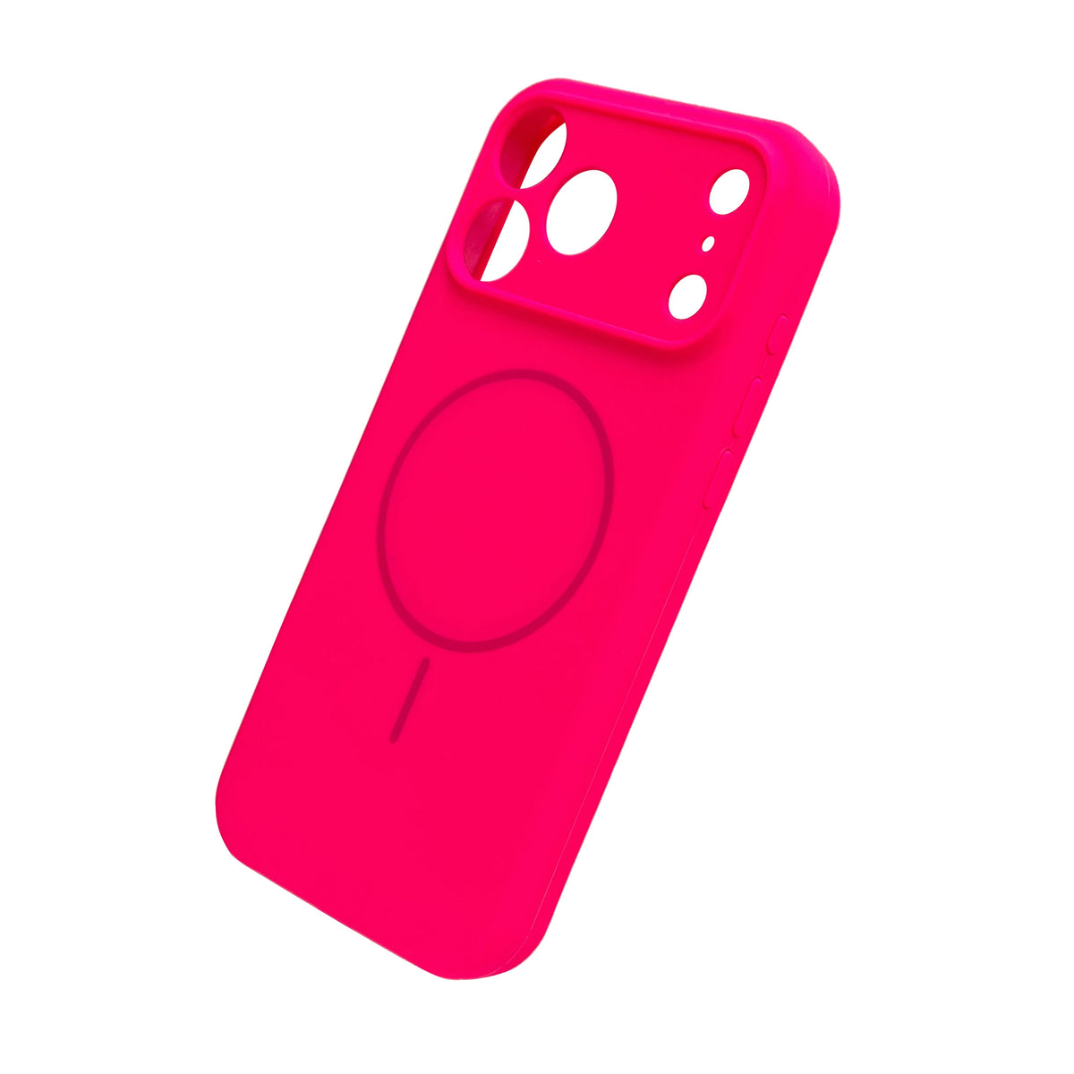 Apple iPhone 18 Pro Max Hoesje - Neon Roze - Zachte Liquid Siliconen MagSafe Back Cover