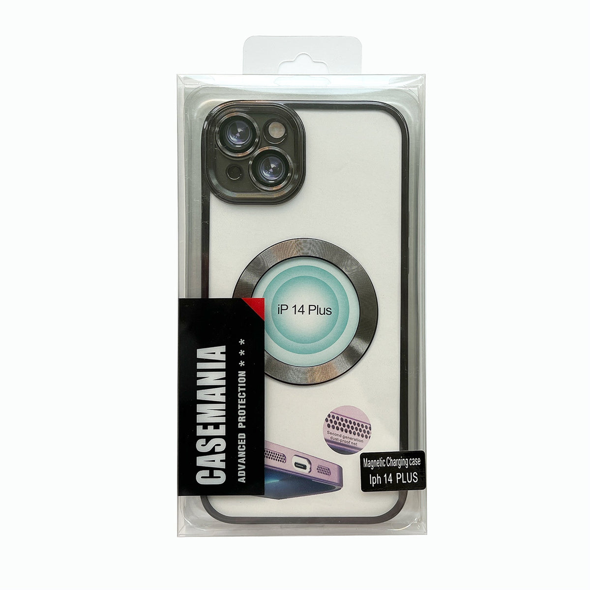 Apple iPhone 14 Plus Hoesje - Zwart - Hybrid Siliconen MagSafe Back Cover