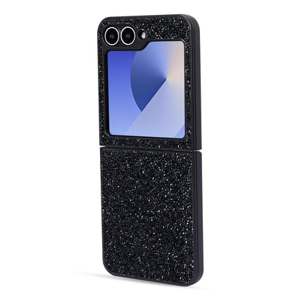 Samsung Galaxy Z Flip 6 Hoesje - Zwart - Diamant Glitter Back Cover