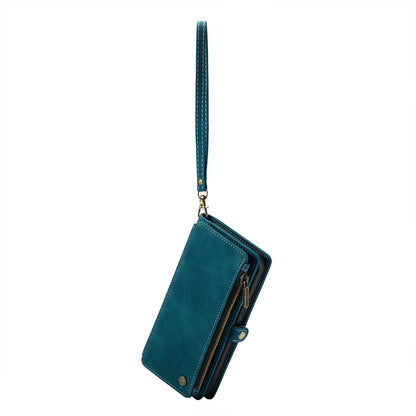 Apple iPhone 15 Plus Hoesje - Emerald Green - Luxe MagSafe Bookcase met Rits en Telefoonkoord