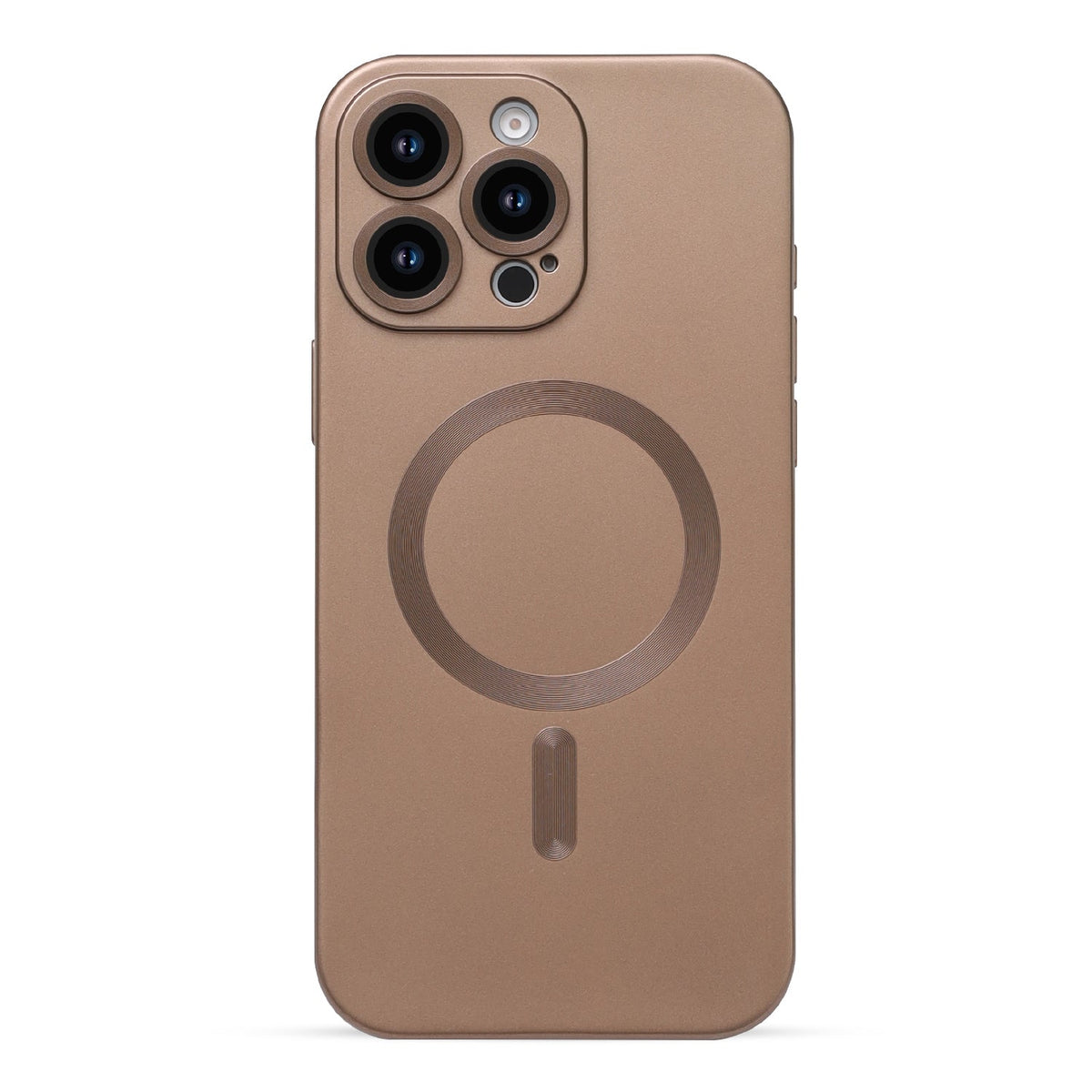 iPhone 16 Pro Max Hoesje - Brons - Matte Siliconen MagSafe Back Cover