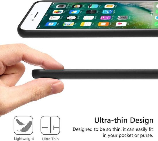 Coque pour Apple iPhone 7 Plus - Noir - Étui arrière en silicone