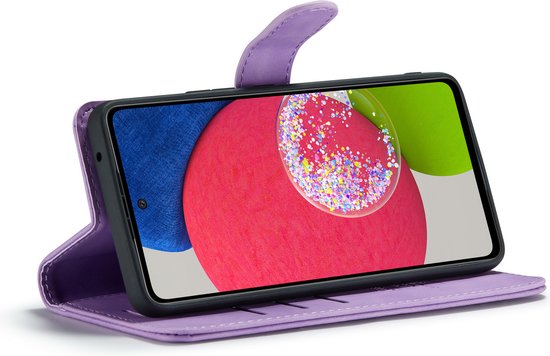 Samsung Galaxy A53 5G Hoesje - Bright Lila - 2 in 1 Bookcase