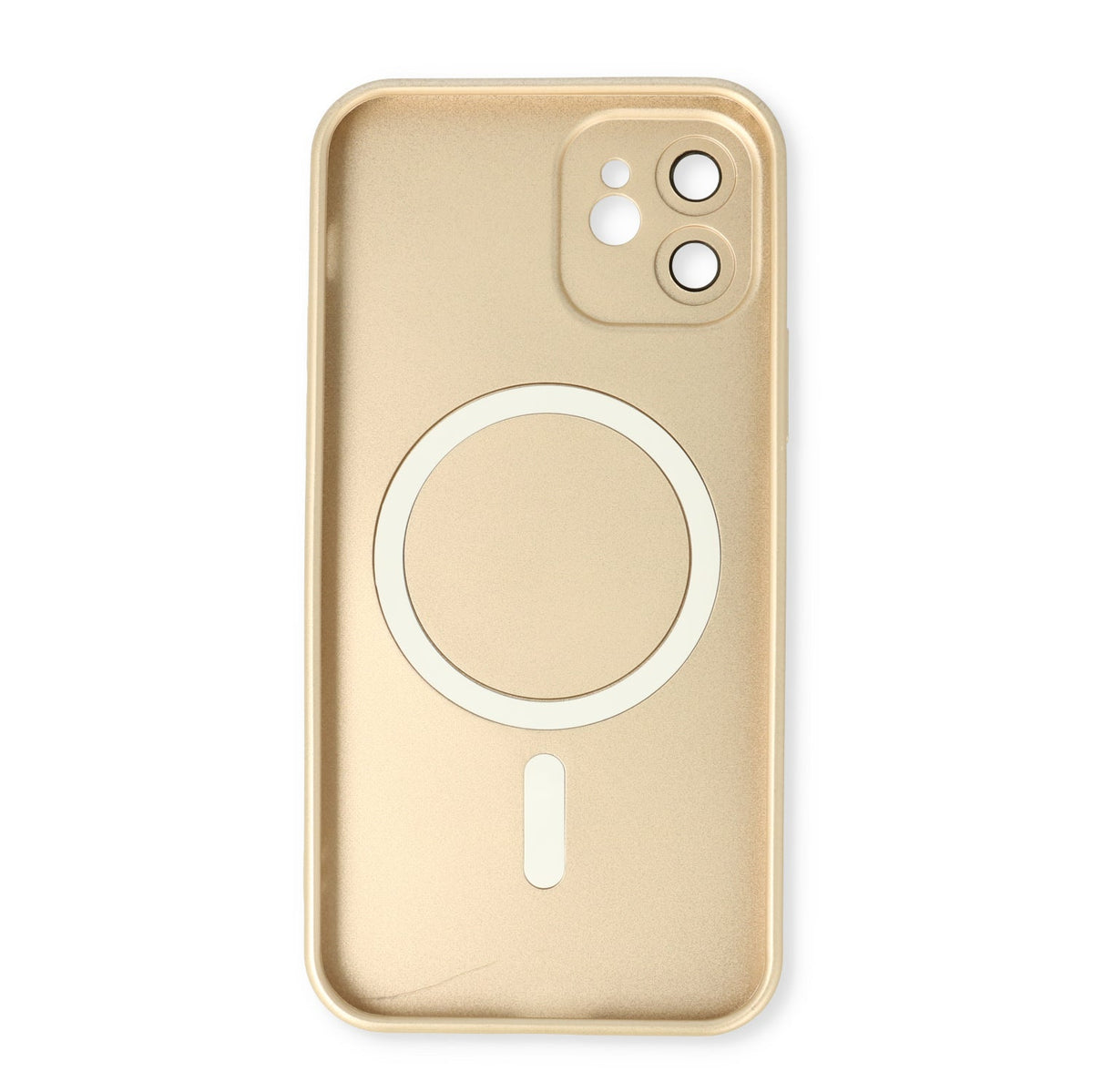 iPhone 12 Hoesje - Goud - Matte Siliconen MagSafe Back Cover
