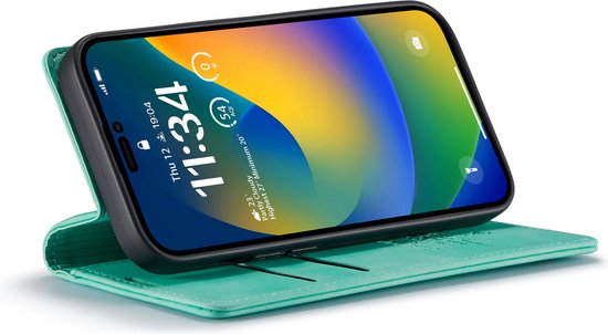 Apple iPhone 14 Pro Max Hülle - Tropical Mint - Schlanke Klapphülle mit Kartenfach