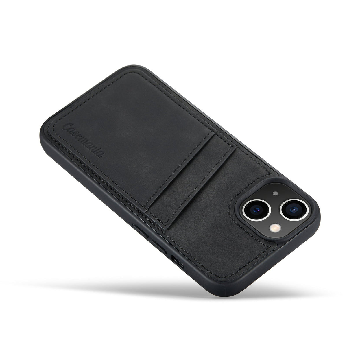 Apple iPhone 15 Plus Hoesje - Charcoal Gray - Back Cover met Pasjeshouder