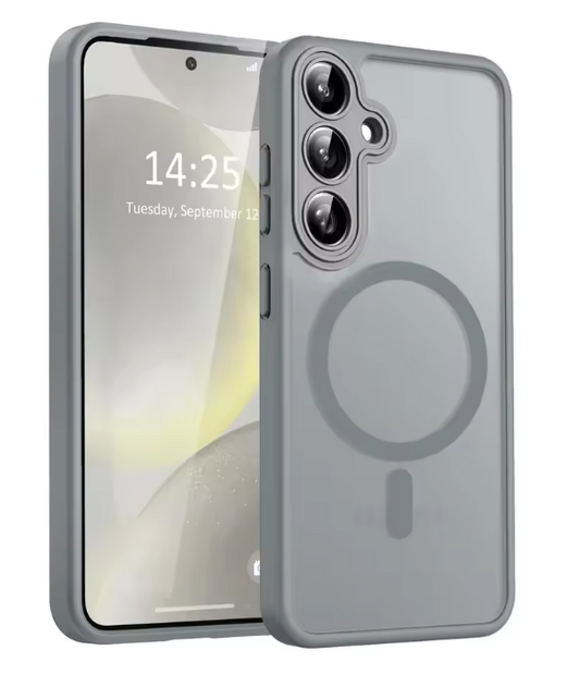 Samsung Galaxy A17 Hoesje - Grijs - Casemania Matte Armor MagSafe Back Cover
