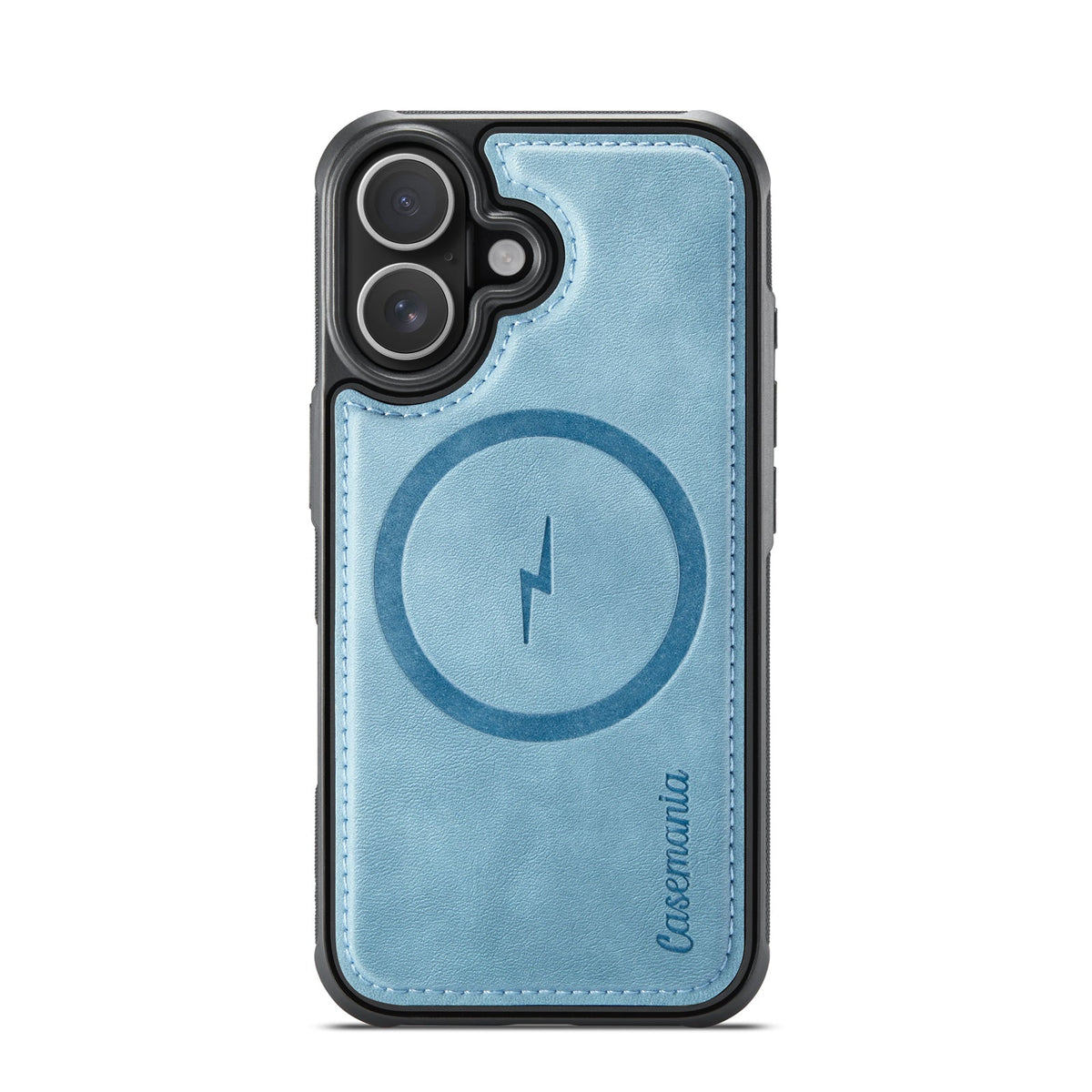 Apple iPhone 17 Hoesje - Aqua Blue - Kunstleer MagSafe Back Cover