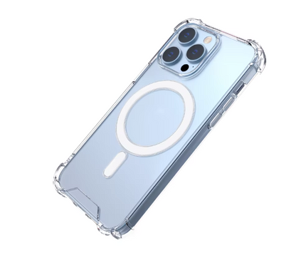 iPhone 16 Pro Hoesje - Transparant - Anti-Shock MagSafe Back Cover