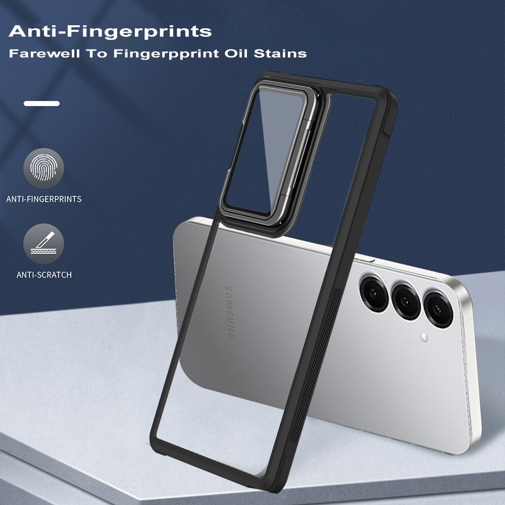 Samsung Galaxy S26 Plus Hoesje - Donker Blauw - MagSafe Back Cover met Camera Frame Kickstand