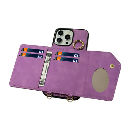 Apple iPhone 15 Pro Max Hoesje - Bright Lila - Luxe MagSafe Bookcase met Telefoonkoord