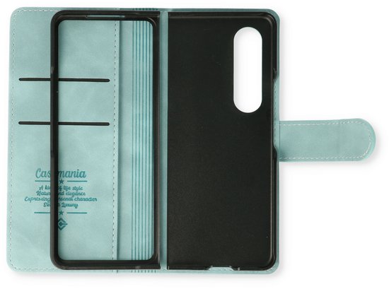 Samsung Galaxy Z Fold 4 Hoesje - Aqua Blue - Dunne Bookcase