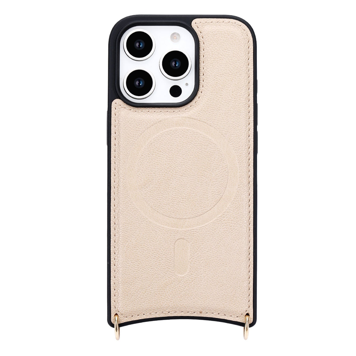 Apple iPhone 16 Pro Case - Beige - CM Amsterdam Back Cover with Phone Strap