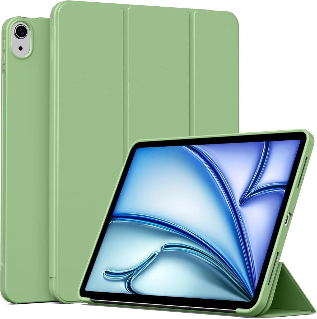 Apple iPad Air 11 (2024) Tablethoes - Licht Groen - Smart Cover