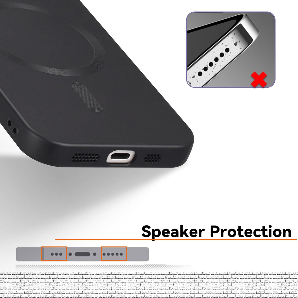 Apple iPhone 16 Plus Case - Black - Matte Silicone MagSafe Back Cover