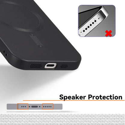 Apple iPhone 16 Hoesje - Zwart - Matte Siliconen MagSafe Back Cover