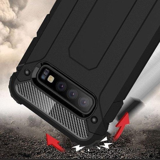 Samsung Galaxy S10+ Hoesje - Zwart - Armor Back Cover