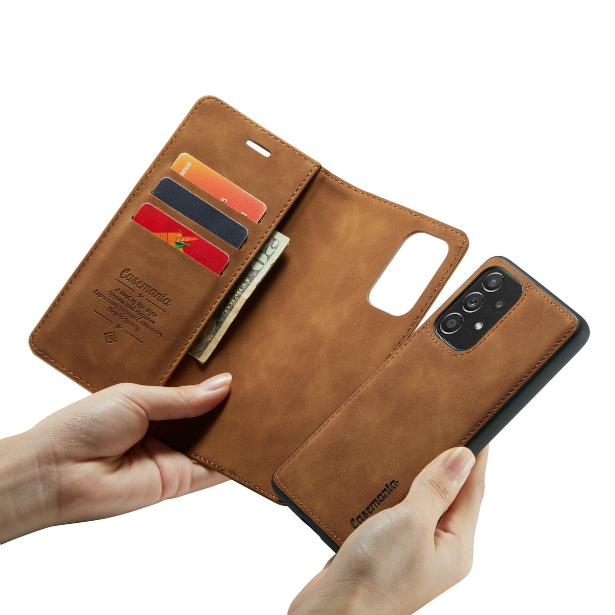 Samsung Galaxy A23 Hülle - Sienna Brown - 2-in-1 Klapphülle mit Kartenfach