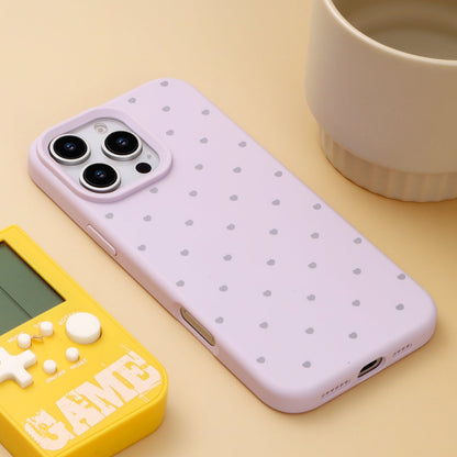 Apple iPhone 16 Pro Hoesje - Paars - Hartjes Back Cover