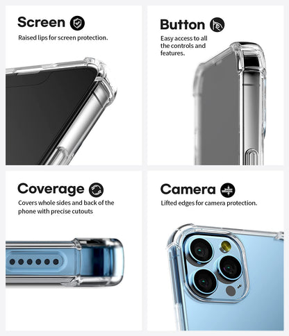 Apple iPhone 15 Pro Case - Clear - Shockproof Back Cover