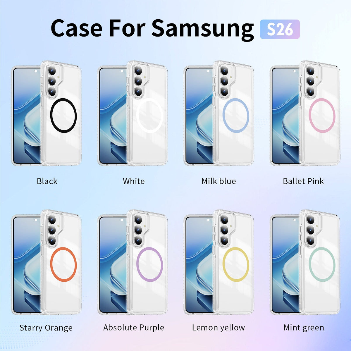 Samsung Galaxy S26 Hoesje - Zwart - Minimalistic MagSafe Back Cover