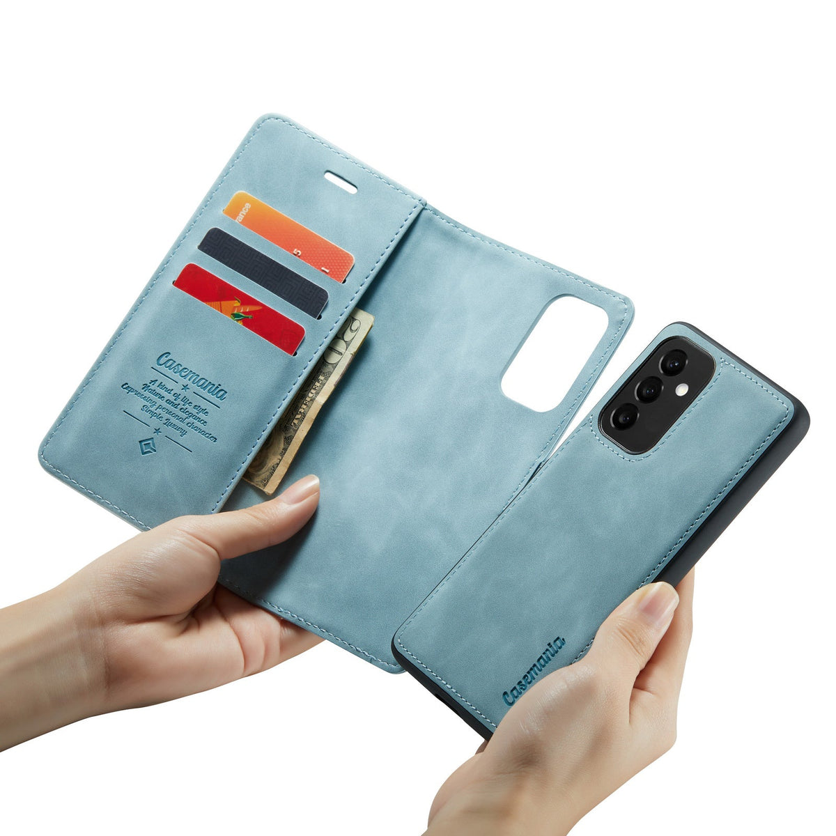 Samsung Galaxy A35 5G Hoesje - Aqua Blue - 2 in 1 Bookcase