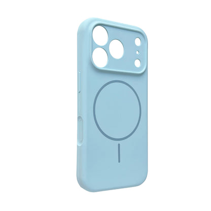 Apple iPhone 18 Pro Hülle - Hellblau - Weiches Liquid Silikon MagSafe Backcover
