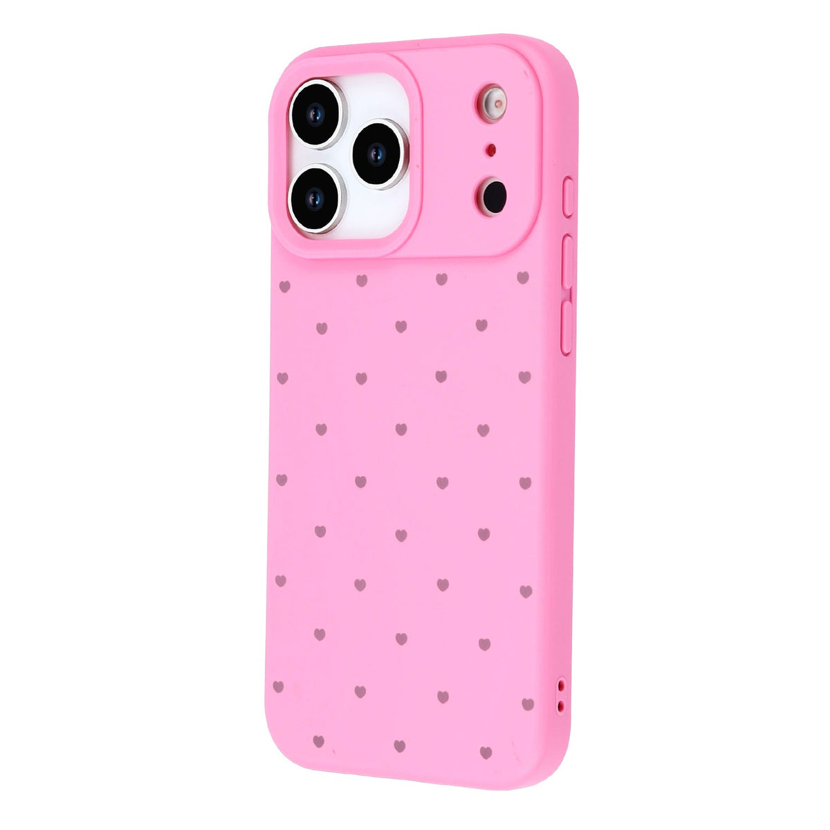 Apple iPhone 17 Pro Hoesje - Neon Roze - Hartjes Back Cover